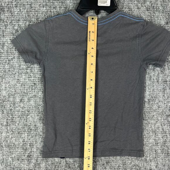 Lucky Brand Shirt Boys 5‎ Peace Sign USA Flag Basic Casual Short-sleeve Tee - Picture 8 of 10